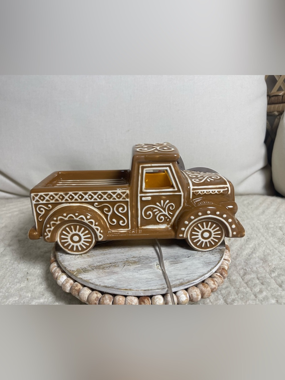 Ceramic Christmas Brown Truck led gingerbread merry moments Aldi viral